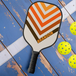 Mitternachtssonne Nostalgischer Vintager Zickzack  Pickleball Schläger
