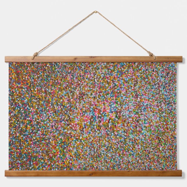 Mitternachtssonne Wandteppich Mit Holzrahmen (Vorne)