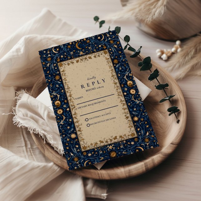 Mitternachtssterne Himmelhochzeit RSVP Karte (Von Creator hochgeladen)