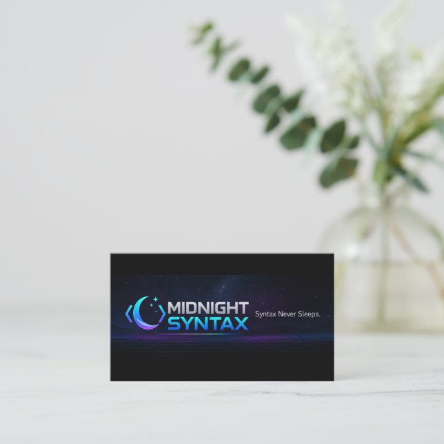 Mitternachtssyntax Visitenkarte (Stehend Vorderseite)