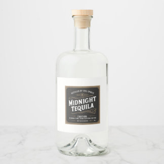 Mitternachtstequila Alkoholflaschenetikett