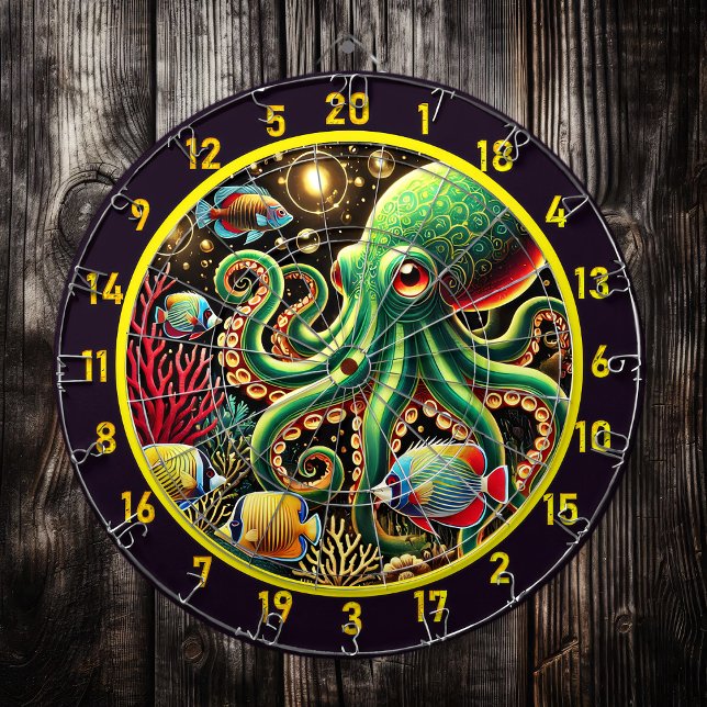 Mitternachtstide Octopus Dartboard Dartscheibe (Von Creator hochgeladen)