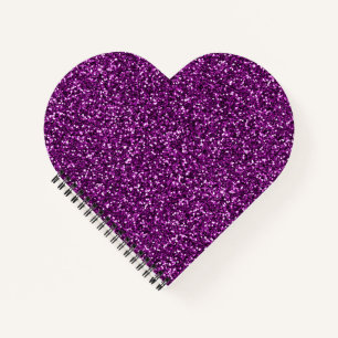 Mitternachtsvioletter Glitter Notizbuch