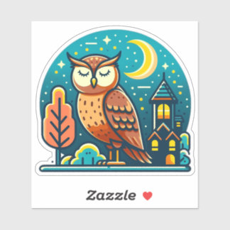 Mitternachtsvogel, kundenspezifisch geschnitten Vi Aufkleber