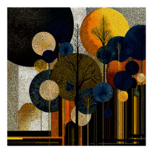 Mitternachtswald auf dem Planeten Merkur #1 Poster