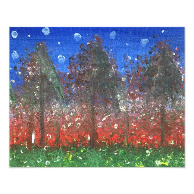 Mitternachtswald  fotodruck (Vorne)