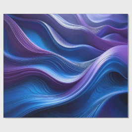 Mitternachtswellen – Eleganter Abstrakter Flow Pap Geschenkpapier