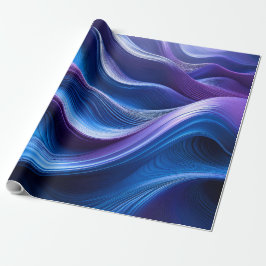Mitternachtswellen – Eleganter Abstrakter Flow Pap Geschenkpapier