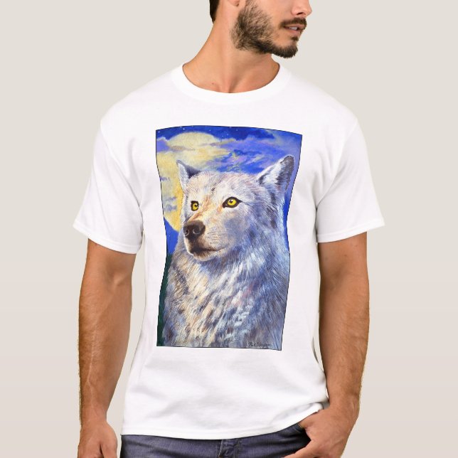Mitternachtswolf T-Shirt (Vorderseite)