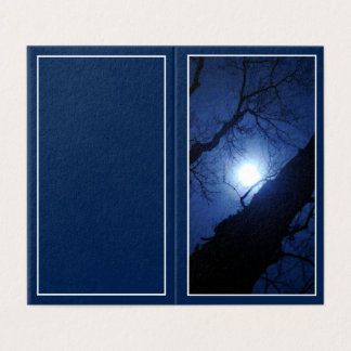 Mitternachtvollmond durch großen Baum