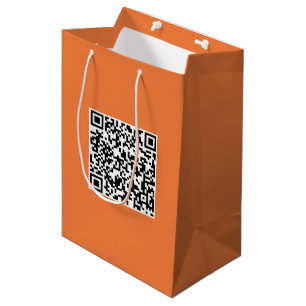 Mittlere Bag mit QR-Code für die Werbeaktion von M Geschenktüte
