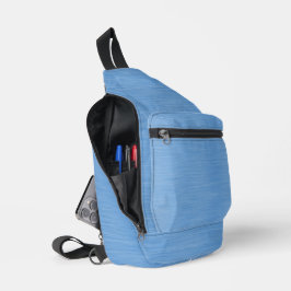MITTLERE BLAUE-BRUSCHMETALLSEXTUR CROSSBODY BAG