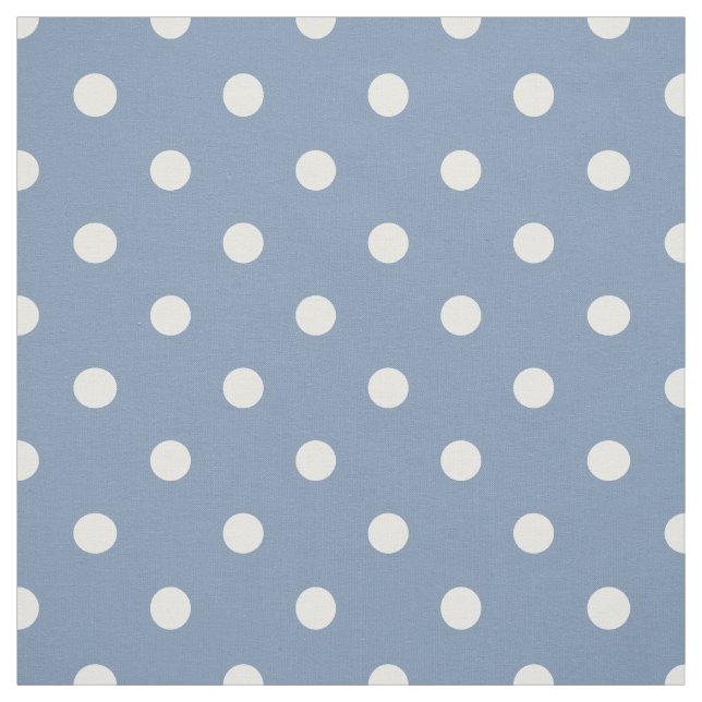 Mittlere blaue Polka-Punkte Stoff (Muster)