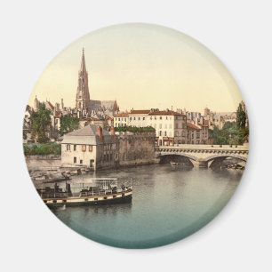 Mittlere Brücke, Metz, Frankreich Magnet