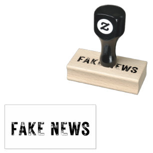 MITTLERE FAKE NEWS Gummi-Briefmarke Gummistempel