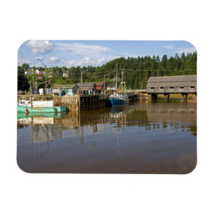 Mittlere Flut in der Bay of Fundy in St. Martins,  Magnet