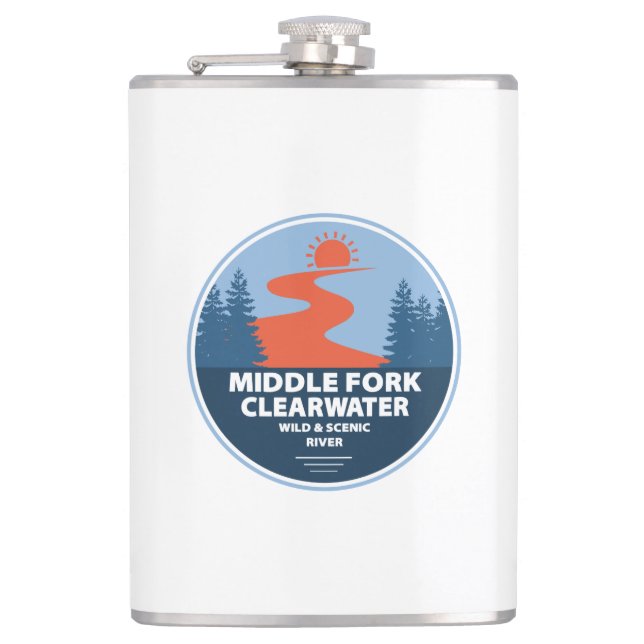 Mittlere Gabel Clearwater Wild und Landschaftliche Flachmann (Vorderseite)