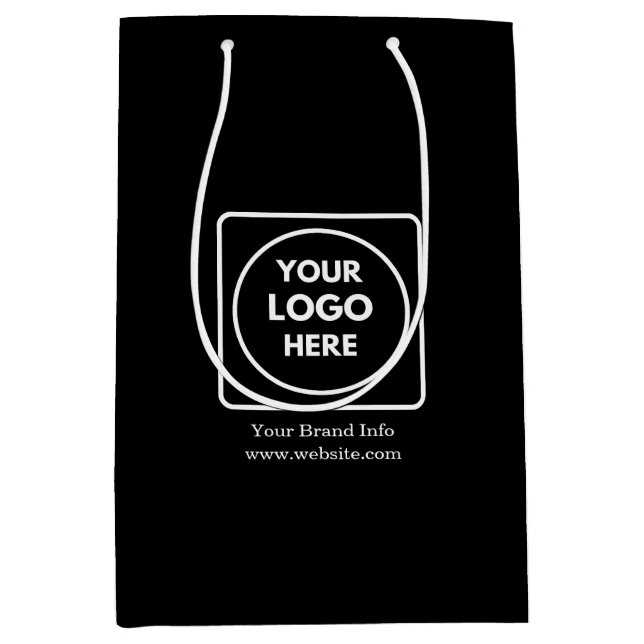 Mittlere Geschenktasche | Logo für Unternehmen Geschenktüte (Vorderseite)