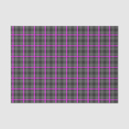 Mittlere graue und rosafarbene Tartan Seidenpapier