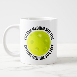 Mittlere Größe Personalisierter Text Pickleball Ma Jumbo-Tasse