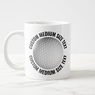 Mittlere Größe Personalisierter Text Riesiger Golf Jumbo-Tasse
