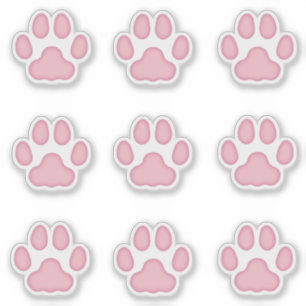 Mittlere Katzenpaws drucken rosa Tierspuren Decals Aufkleber