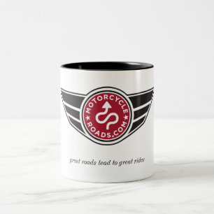 Mittlere Keramik-Tasse mit rotem MCR Logo Zweifarbige Tasse