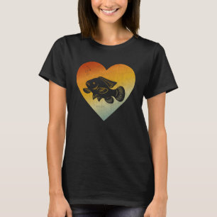 Mittlere Männer im Retrostil Frauen fischen T-Shirt