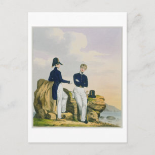 Mittlere Männer, Platte 3 aus "Kostüm der Royal Na Postkarte