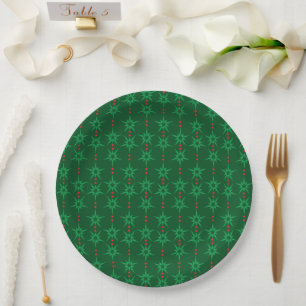 Mittlere Mod Garland Green 9" Papierplatte Pappteller