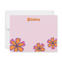 Mittlere, moderne florale Note Card