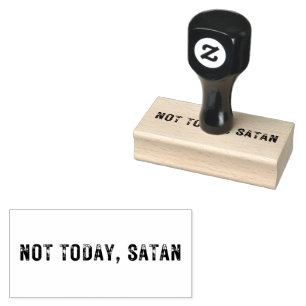 MITTLERE NOCH HEUTE, SATAN-Briefmarke Gummistempel