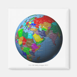 Mittlere Osten auf Kugel Magnet