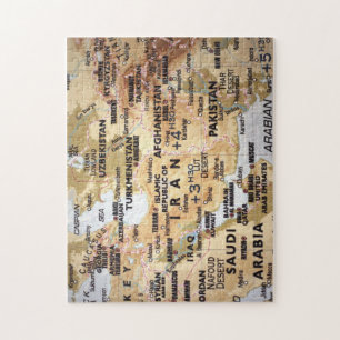 Mittlere Osten-Karten-Puzzlespiel Puzzle