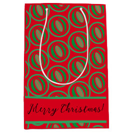Mittlere rot/grüne Geschenktasche Geschenktüte