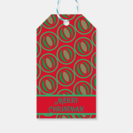 Mittlere rote/grüne Geschenktasche Geschenkanhänger