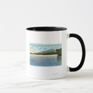 Mittlere Saranac See-Ansicht des Berg-Etzeichens Tasse