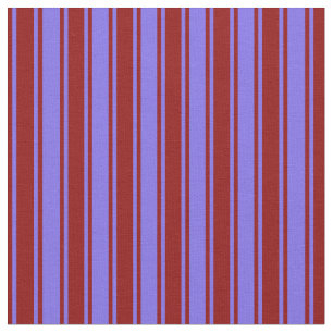 Mittlere Schiefer Blau und dunkle rote Streifen Stoff