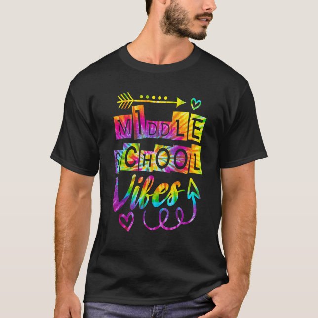 Mittlere Schule geht zurück zum Lehrer für Gefärbt T-Shirt (Vorderseite)