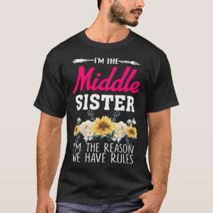 Mittlere Schwester Herren Schwestern Matching Midd T-Shirt