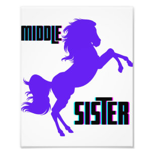 Mittlere Schwester Lila Pony Rearing Fotodruck
