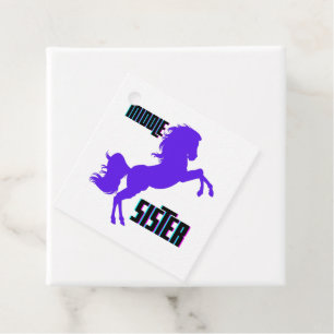 Mittlere Schwester Lila Pony Rearing Geschenkanhänger