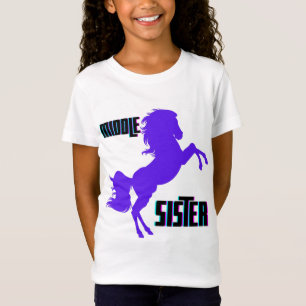 Mittlere Schwester Lila Pony Rearing T-Shirt