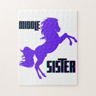 Mittlere Schwester lila Ponyzucht Puzzle