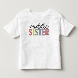 Mittlere Schwester Niedlich Matching Geschwister Kleinkind T-shirt