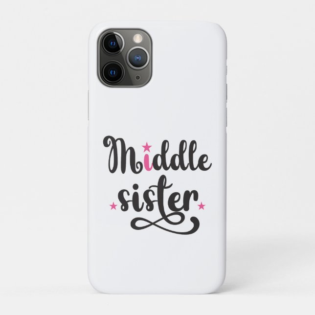 Mittlere Schwester, Niedliche Sterne Case-Mate iPhone Hülle (Rückseite)