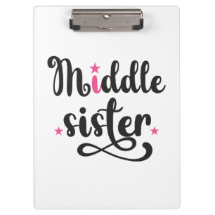 Mittlere Schwester, Niedliche Sterne Klemmbrett