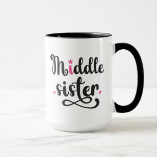Mittlere Schwester, Niedliche Sterne Tasse