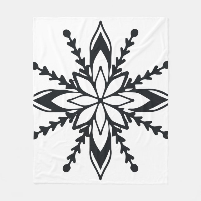Mittlere Snowflake Fleece Blanket (Vorderseite)