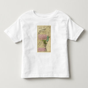 Mittlere Staaten Olney Karte Kleinkind T-shirt